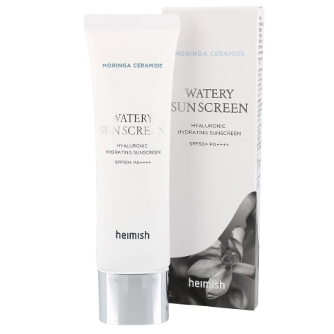 HEIMISH - Moringa Ceramide Hyaluronic Acid Hydrating Watery Sunscreen SPF 50+ PA++++, 50ml - ceramidowy krem z filtrem