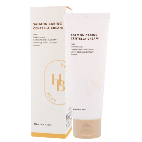 HEVEBLUE - Salmon Caring Centella Cream, 100ml - regenerująco-nawilżający krem do twarzy