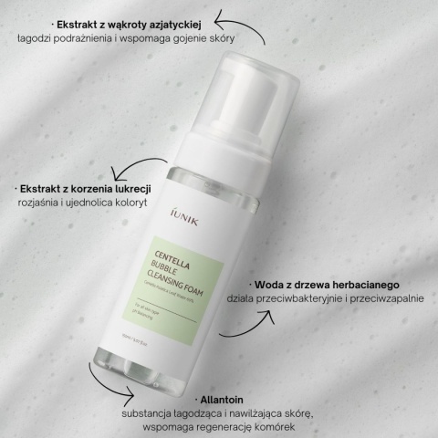 iUNIK Centella Bubble Cleansing Foam 150ml - pianka oczyszczająca